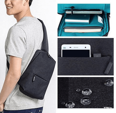 xiaomi mi city sling bag dark grey