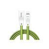 კაბელი HOCO U11 Zinc Alloy Reflective Knitted Lightning Charging Cable 1.2m - grass greeniMart.ge