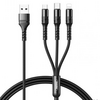 USB კაბელი REMAX SPEED SERIES 3-IN-1 2.1A CHARGING CABLE RC-186TH BLACKiMart.ge