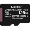 მეხსიერების ბარათი (ჩიპი) KINGSTON FLASH CARD MICSD 128 GB SDCS2/128GBSP ( SINGLE PACK W/O ADAPTER) (SDCS2/128GBSP)iMart.ge