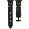 SMART BRACELET TVC X SHAPE STITCHING PU LEATHER SMART WATCH BAND FOR APPLE WATCH SERIES  6/SE/5/4 40mm / Series 3/2/1 38mm BLACK (680600364A)iMart.ge