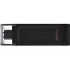 USB ფლეშ მეხსიერება KINGSTON USB FLASH DRIVE DT70/128GB DATATRAVELER USB-C (DT70/128GB)iMart.ge