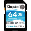 მეხსიერების ბარათი KINGSTON 64GB SDXC C10 UHS-I U3 R170/W70MB/S CANVAS GO PLUSiMart.ge
