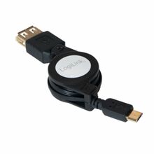 კაბელი Logilink Extensible USB OTG Cable USB micro B male, USB (Type A) female, 0.75 m, BlackiMart.ge