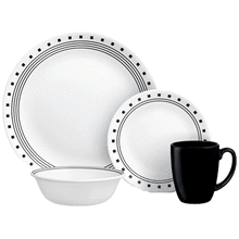 თეფშებისა და ჭიქების ნაკრები CORELLE CITY BLOCK (20 PCS)iMart.ge