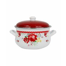 ქვაბი SAVASAN Flower Red Deep Belly 14 სმiMart.ge