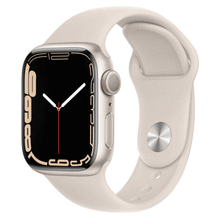 სმარტ საათი APPLE WATCH SEIES 7 GPS 45 MM STARLIGHT ALUMINIUM CASE WITH STARLIGHT SPORT BAND MKN63iMart.ge