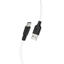 კაბელი HOCO X21 PLUS SILICONE CHARGING CABLE FOR TYPE-C BLACK＆WHITEiMart.ge