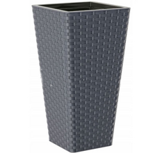 პლასტმასის ქოთანი FORM PLASTIC RATTANA SLIM SQUARE 3910-014 40 CM, 77.5 LiMart.ge