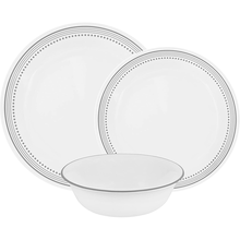 მინის თეფშების ნაკრები CORELLE MYSTIC GREY (12 PCS)iMart.ge