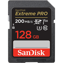 მეხსიერების ბარათი (ჩიპი) SANDISK 128 GB EXTREME PRO SD/XC UHS-I CARD 200MB/S V30/4K SDSDXXD-128G-GN4INiMart.ge