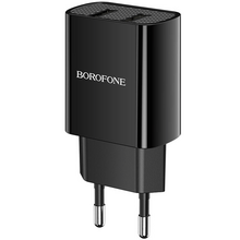 მობილური ტელეფონის ადაპტერი BOROFONE BA53A POWERWAY DUAL PORT CHARGER (EU) BLACKiMart.ge