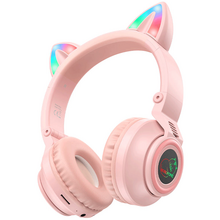 უსადენო ყურსასმენი BOROFONE BO18 CAT EAR BT HEADPHONES PINKiMart.ge