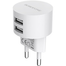 ადაპტერი BOROFONE BA23A BRILLIANT DUAL PORT CHARGER(EU)iMart.ge