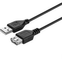 კაბელი KITS USB 2.0 (AM/AF) CABLE, BLACK, 1.8MiMart.ge