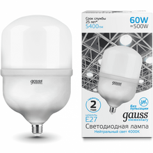 LED ნათურა GAUSS A60 EL-63226 (60W, E27, 4000K)iMart.ge