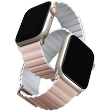 სმარტ საათის სამაჯური UNIQ REVIX PREMIUM EDITION REVERSIBLE MAGNETIC APPLE WATCH STRAP 49/45/44/42MM BLUSH PINK/WHITEiMart.ge