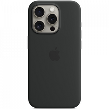 მობილური ტელეფონის ქეისი APPLE IPHONE 15 PRO SILICONE CASE WITH MAGSAFE BLACK MT1A3ZM/AiMart.ge