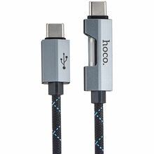 კაბელი HOCO U123 REGENT COLORFUL PD CHARGING DATA CABLE 60W FOR TYPE-C TO TYPE-C  BLACKiMart.ge