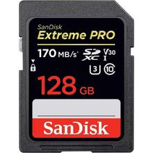 ფლეშ მეხსიერების ბარათი SANDISK FLASH CARD/EXTREME PRO SDXC Card 128GB - 170MB/s V30 UHS-I U3 (SDSDXXY-128G-GN4IN)iMart.ge