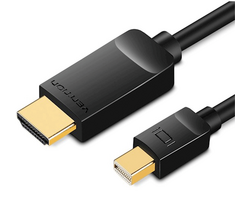 HDMI კაბელი VENTION HABBG MINI DP TO HDMI 1.5 M BLACKiMart.ge