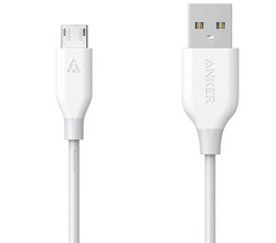 USB კაბელი ANKER POWERLINE MICRO USB (3ft) WHITE A8132021iMart.ge