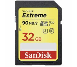 მეხსიერების ბარათი SANDISK 32Gb UHS-I U3 EXTREME SD,90/40MB/SiMart.ge