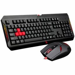 კლავიატურა და მაუსი A4Tech Bloody Q100 keyboard + S2 gaming mouse set Gaming, Wired, Keyboard layout ENiMart.ge