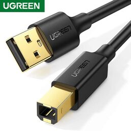 კაბელი UGREEN 10351 USB 2.0 AM TO BM PRINT CABLE 3 M (BLACK)iMart.ge
