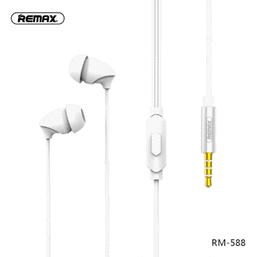 ყურსასმენი REMAX RM-588 WIRED EARPHONE WHITEiMart.ge