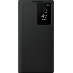 მობილური ტელეფონის ქეისი SAMSUNG GALAXY S22 ULTRA SMART CLEAR VIEW COVER BLACK (EF-ZS908CBEGRU)iMart.ge