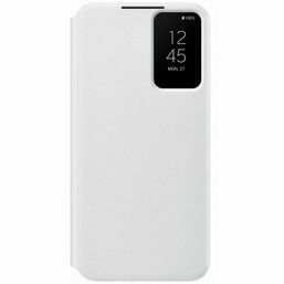 მობილური ტელეფონის ქეისი SAMSUNG GALAXY S22 PLUS SMART CLEAR VIEW COVER WHITE (EF-ZS906CWEGRU)iMart.ge