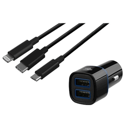 მანქანის USB დამტენი 2E ACR01-C3IN1 (1.2 M)iMart.ge