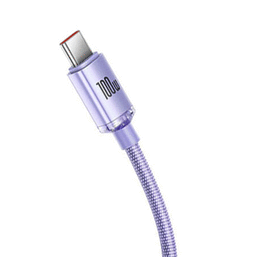 USB კაბელი BASEUS CRYSTAL SHINE SERIES FAST CHARGING DATE CABLE USB TO TYPE-C 100W 1.2m CAJY000405iMart.ge