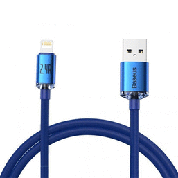 USB კაბელი BASEUS CRYSTAL SHINE SERIES FAST CHARGING DATA CABLE USB TO LIGHTNING CAJY000003 (1200 MM)iMart.ge