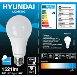 LED ნათურა HYUNDAI HY14A65-6500kiMart.ge