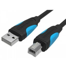 კაბელი VENTION VAS-A16-B800 USB2.0 A MALE TO B MALE CABLE WITH 2* FERRITE CORE 8M BLACKiMart.ge