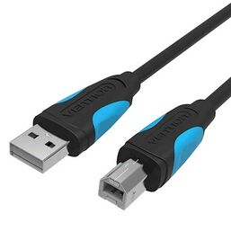 კაბელი VENTION VAS-A16-B500 USB2.0 A MALE TO B MALE PRINT CABLE 5M BLACKiMart.ge