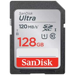 მეხსიერების ბარათი (ჩიპი) SANDISK ULTRA SD/HC UHS-I CARD 120MB/S CLASS 10 SDSDUN4-128G-GN6IN (128 GB)iMart.ge