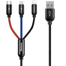 USB კაბელი BASEUS THREE PRIMARY COLORS 3-IN-1 CABLE CAMLT-BSY01iMart.ge
