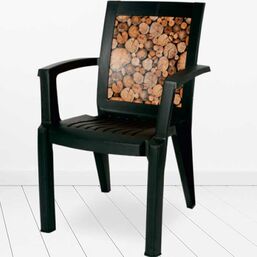 პლასტმასის სკამი პატერნით MELISA CT006-D მუქი მწვანეiMart.ge