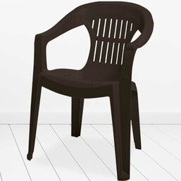 პლასტმასის სკამი LEYLAK CT001-A მუქი ყავისფერიiMart.ge