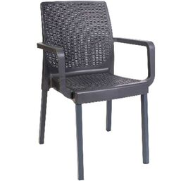 პლასტმასის სახელურიანი სკამი "NAPOLI" ANTHRACITEiMart.ge