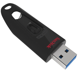 USB ფლეშ მეხსიერება SANDISK ULTRA USB 3.0 BLACK (64 GB)iMart.ge
