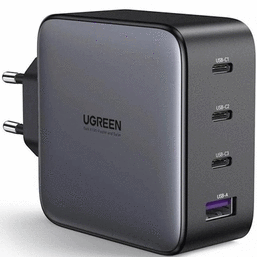 USB-C დამტენი UGREEN CD226 (40747) GAN FAST CHARGER, 3xUSB-C, USB-A, 100WiMart.ge
