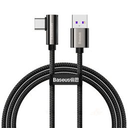 USB კაბელი BASEUS LEGEND SERIES ELBOW FAST CHARGING DATA CABLE USB TO TYPE-C 66W 1M CATCS-B01 BLACKiMart.ge