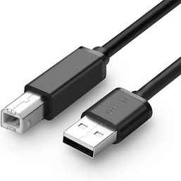 პრინტერის კაბელი UGREEN US104 (10327) USB 2.0 A MALE TO B MALE PRINTER CABLE, 2 M, BLACKiMart.ge