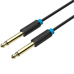 AUX კაბელი VENTION 6.5MM MALE TO MALE AUDIO CABLE (15627) BLACKiMart.ge