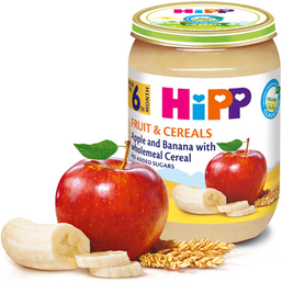 HIPP-ის მარცვლოვანი ურძეო ფაფა ბანანითა და ვაშლით (190 GR)iMart.ge