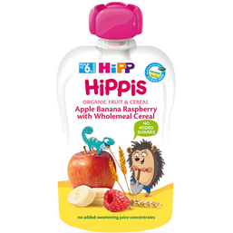 HIPP-ის ხილფაფა ვაშლი, ბანანი, ჟოლო (6 თვიდან, 100 გრ)iMart.ge